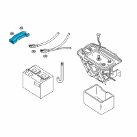 OEM 1999 Jeep Wrangler Bracket-Battery Hold Down Diagram - 55014361