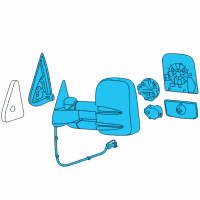 OEM GMC Mirror Assembly Diagram - 15904035