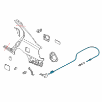 OEM Nissan Altima Cable Assy-Gas Filler Opener Diagram - 78822-8J000