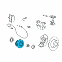OEM 1999 BMW M3 Wheel Hub, Front Diagram - 31-22-1-139-348