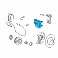 OEM 2001 BMW 325xi Front Left Brake Disc Caliper Diagram - 34-11-6-758-113