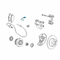 OEM 2000 BMW Z3 Front Brake Pad Wear Sensor Diagram - 34-35-1-181-338