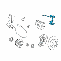 OEM 1998 BMW Z3 Calliper Carrier Diagram - 34-11-1-164-221