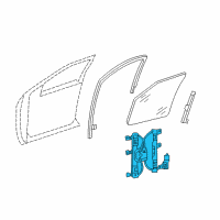 OEM Mercury Mountaineer Regulator Assembly Diagram - 6L2Z-7823201-BA