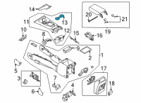 OEM 2022 Ford Bronco HOLDER - CUP Diagram - M2DZ-7813562-AA
