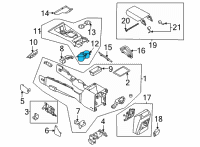 OEM 2022 Ford Bronco HOLDER - CUP Diagram - LJ8Z-5813562-AA