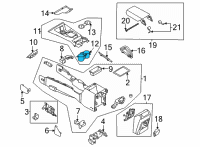 OEM 2021 Ford Bronco HOLDER - CUP Diagram - LJ8Z-5813562-AA