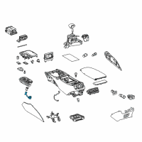 OEM 2020 Lexus LS500h Socket Assembly, Power Outlet Diagram - 85530-50160