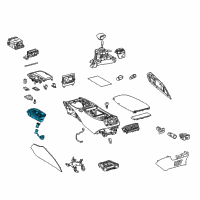 OEM 2020 Lexus LS500h Instrument Panel Cup Holder Sub-Assembly Diagram - 55604-50050