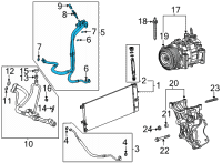 OEM 2021 Chevrolet Silverado 3500 HD Front Suction Hose Diagram - 23400777