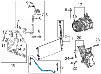 OEM 2021 Chevrolet Silverado 3500 HD Liquid Hose Diagram - 23400779