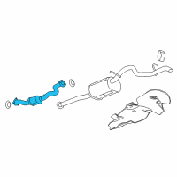 OEM 2012 Chevrolet Colorado Converter & Pipe Diagram - 20909929