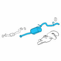 OEM GMC Muffler & Pipe Diagram - 25878015