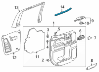 OEM 2021 GMC Sierra 2500 HD Belt Weatherstrip Diagram - 84018406