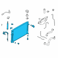 OEM 2013 Infiniti G37 Radiator Assembly Diagram - 21460-JK90B