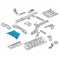 OEM 2020 Infiniti QX50 Floor-Rear, Front Diagram - G4512-5NAFA