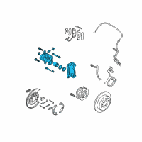 OEM 2015 Kia Sorento Rear Brake Caliper Kit, Right Diagram - 583111UA50