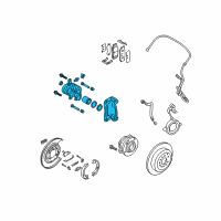 OEM 2010 Hyundai Santa Fe Caliper Kit-Rear Brake, RH Diagram - 58311-0WA00