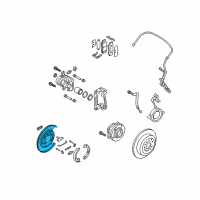 OEM 2010 Hyundai Santa Fe Plate Assembly-Rear Brake Back, LH Diagram - 58251-2P500