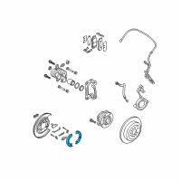 OEM Kia Sorento Rear Parking Brake Shoe & Lining Kit Diagram - 583052PA00