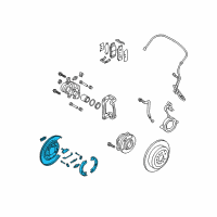 OEM 2010 Hyundai Santa Fe Brake Assembly-Parking Rear, RH Diagram - 58270-2P100