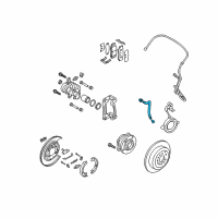 OEM Kia Sorento Rear Wheel Hose Left Diagram - 587372P100