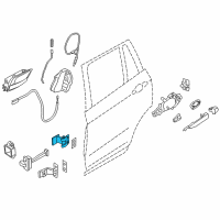 OEM BMW X1 Hinge, Rear Door, Upper, Left Diagram - 41-00-2-993-111