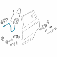 OEM BMW X1 Bowden Cable, Door Opener, Inner Rear Diagram - 51-22-2-990-434