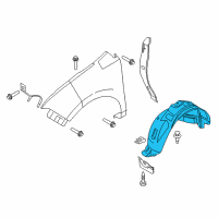 OEM Lincoln Fender Liner Diagram - CT4Z-16103-B