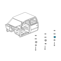 OEM 2013 Chevrolet Silverado 1500 Cushion Asm-Body Bolt Upper Location #*Black Diagram - 25994881