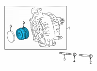 OEM 2022 Lexus NX350 PULLEY, ALTERNATOR W Diagram - 27415-0W320