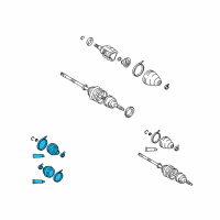 OEM Lexus LS460 Boot Kit, Front Drive Shaft, In & Outboard, LH Diagram - 04428-50010