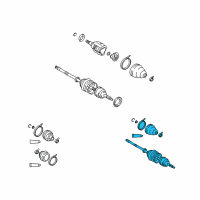 OEM Lexus LS600h Shaft Assembly, OUTBOARD Diagram - 43470-59605