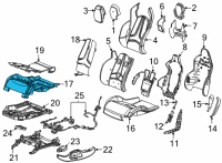 OEM 2021 Chevrolet Corvette Seat Cushion Pad Diagram - 84852495