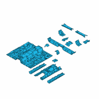 OEM 2011 Chevrolet Aveo Floor Pan Assembly Diagram - 96813448