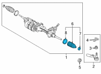 OEM 2021 Lexus LC500 Boot Set, Steering Rack Diagram - 45535-19005