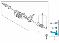 OEM 2020 Lexus LS500h Rod Set, Tie, RH Diagram - 45460-59125