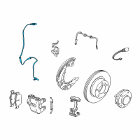 OEM 2016 BMW Z4 Front Abs Wheel Speed Sensor Diagram - 34-35-6-784-618