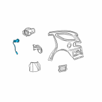 OEM 1997 Mercury Sable Fuel Door Release Cable Diagram - F2DZ7428610A