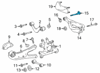 OEM 2021 Toyota Sienna Lower Control Arm Adjust Bolt Diagram - 48409-0E040