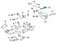 OEM 2021 Toyota Highlander Lower Control Arm Adjust Bolt Diagram - 48409-0E040