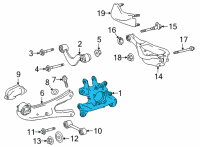 OEM 2021 Toyota Highlander Knuckle Diagram - 42305-0E090