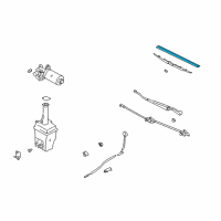 OEM 2001 Hyundai Accent Wiper Blade Rubber Assembly(Drive) Diagram - 98351-22000