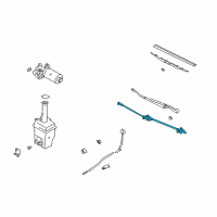 OEM 2000 Hyundai Accent Linkage Assembly-Windshield Wiper Diagram - 98200-25000