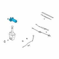 OEM 2003 Hyundai Accent Windshield Wiper Motor Assembly Diagram - 98100-25001