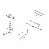 OEM 2003 Hyundai Accent Windshield Washer Motor & Pump Assembly Diagram - 98510-25100