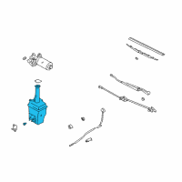 OEM 2001 Hyundai Accent Windshield Washer Reservoir Assembly Diagram - 98620-25100