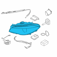 OEM 2015 BMW 535i GT xDrive Left Headlight Diagram - 63-12-7-262-727