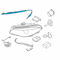 OEM 2011 BMW 535i GT Gasket, Headlight, Left Diagram - 63-11-7-233-889