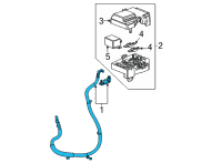 OEM 2021 Chevrolet Suburban Battery Cable Diagram - 84966318